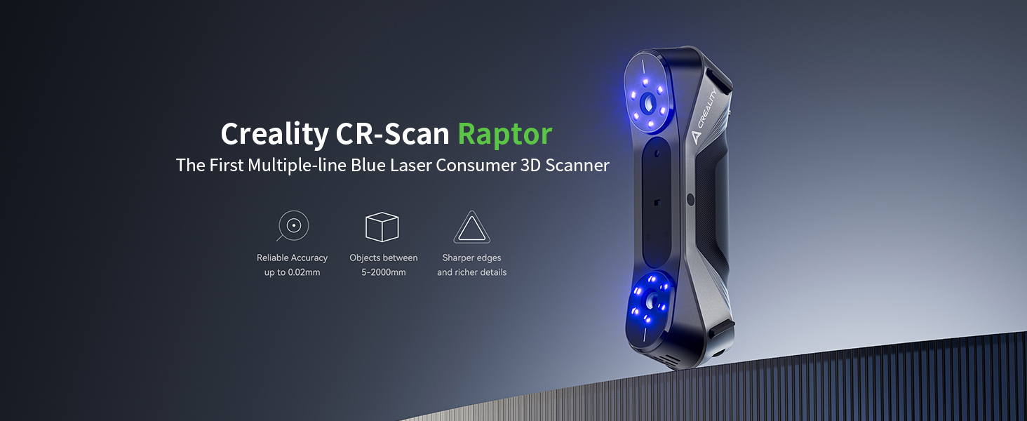 Creality 3D Scanner Raptor Handheld Scanner with 0.02mm Accuracy